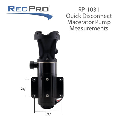 RecPro 12 Volt RV Macerator Pump, Portable 12GPM Sewage Waste Grinder Dump Pump