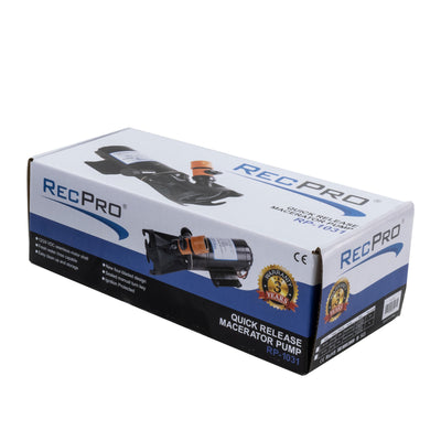 RecPro 12 Volt RV Macerator Pump, Portable 12GPM Sewage Waste Grinder Dump Pump - VMInnovations