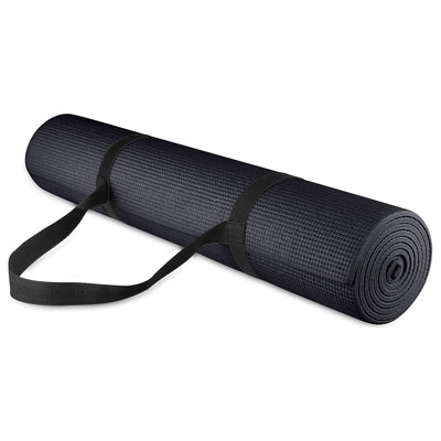 All Purpose High Density No Tear Exercise Yoga Mat, Black (Open Box) - VMInnovations
