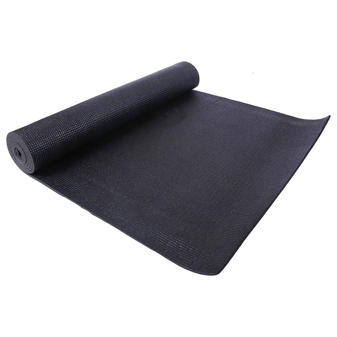 Signature Fitness All Purpose High Density No Tear Exercise Yoga Mat, Black