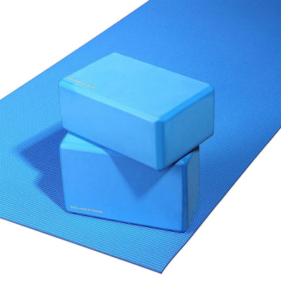 Signature Fitness All Purpose High Density Exercise Mat w/Strap, Blue (Used) - VMInnovations