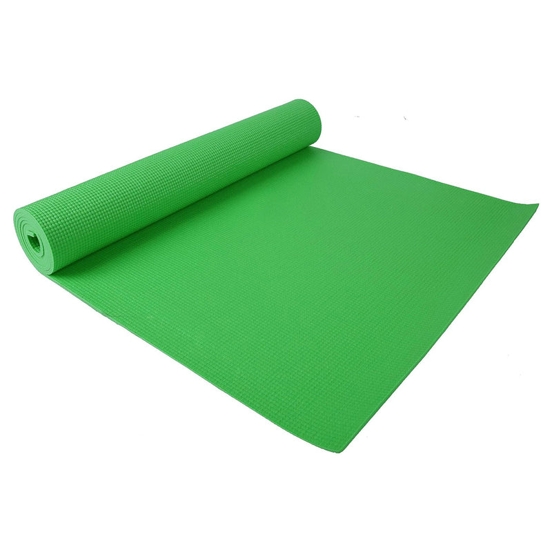 Signature Fitness All Purpose High Density No Tear Exercise Mat w/Strap, Green