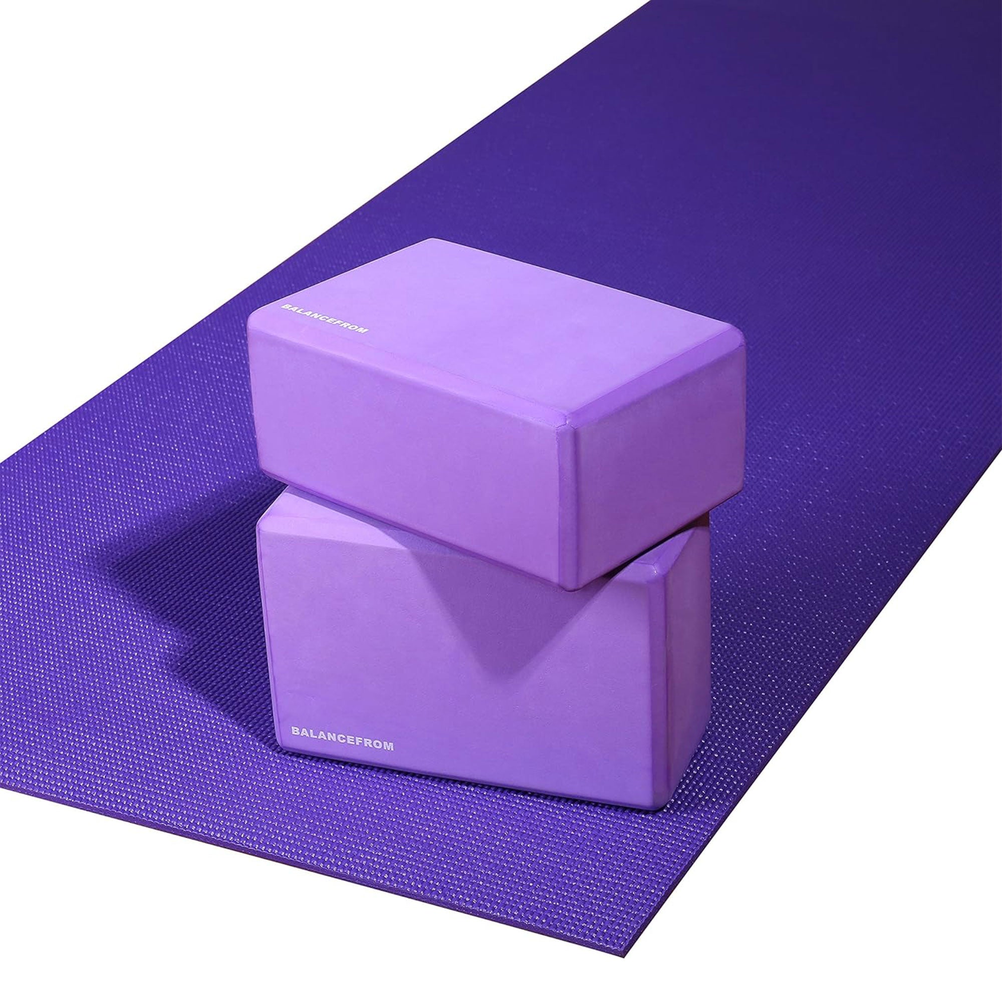 Signature Fitness All Purpose High Density No Tear Exercise Mat w/Strap, Purple - VMInnovations