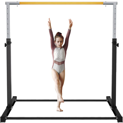 Signature Fitness Adjustable Folding Steel Gymnastics Bar, Ages 3+, Black (Used)