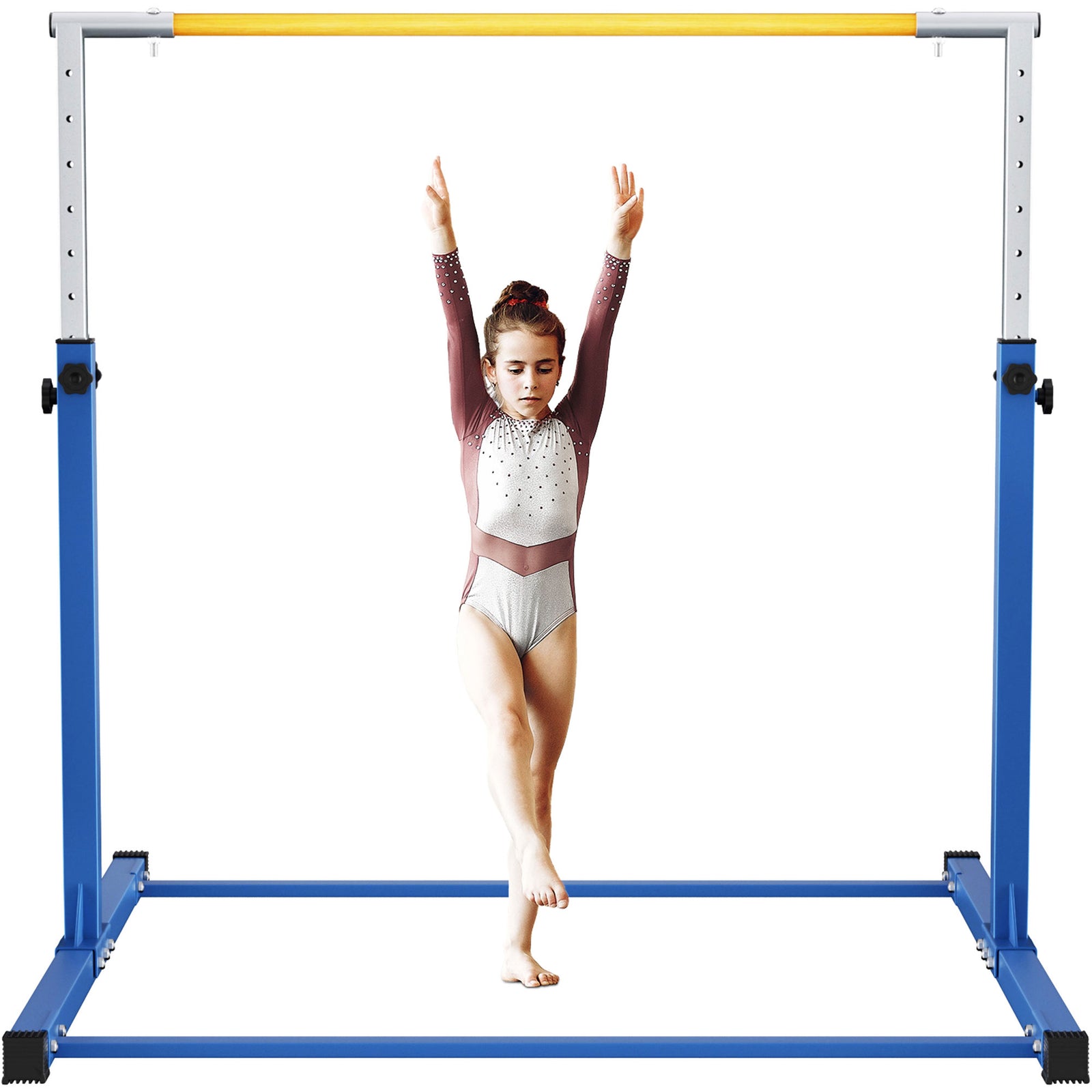 Signature Fitness Folding Steel Gymnastics Bar, for Ages 3+, Blue (Used) - VMInnovations