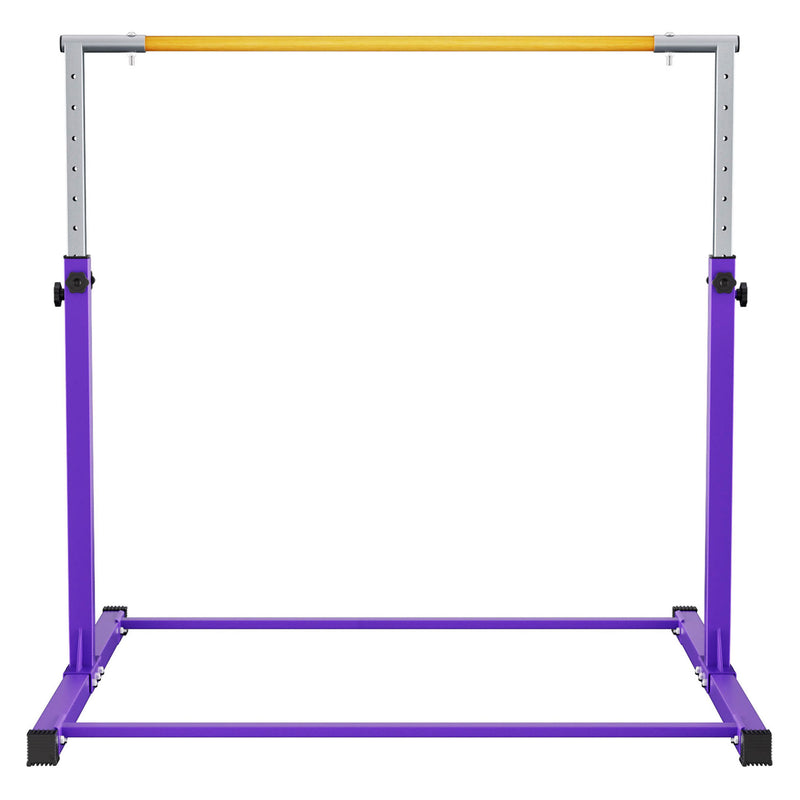 Signature Fitness Adjustable Folding Steel Gymnastics Bar, Ages 3 & Up, Purple