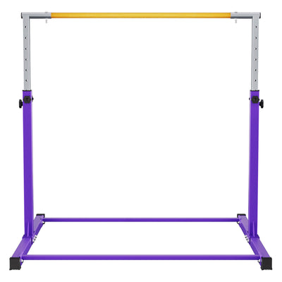 Signature Fitness Adjustable Folding Steel Gymnastics Bar, Ages 3 & Up, Purple