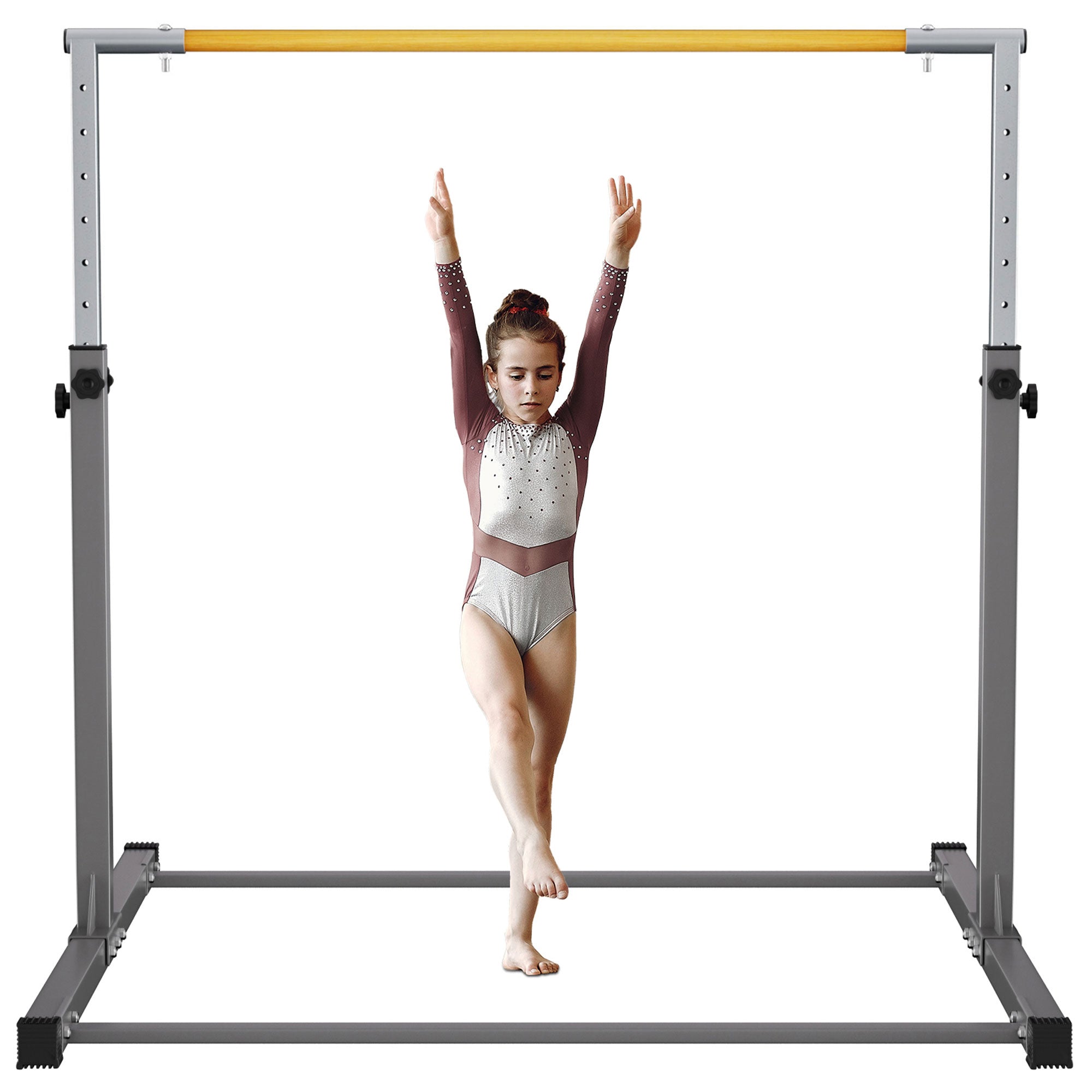 Signature Fitness Adjustable Folding Steel Gymnastics Bar, Ages 3 & Up(Open Box) - VMInnovations