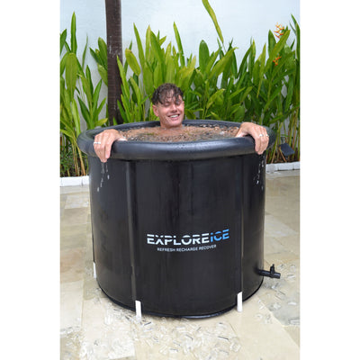 Explore Ice Bath Pro Max XL Outdoor Athlete Cold Plunge Bath Tub, Black (Used)