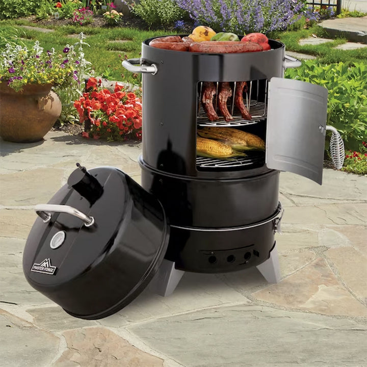 Grill Boss Vertical Charcoal Smoker, 564 Sq. In. Cooking Area, Black (Used)