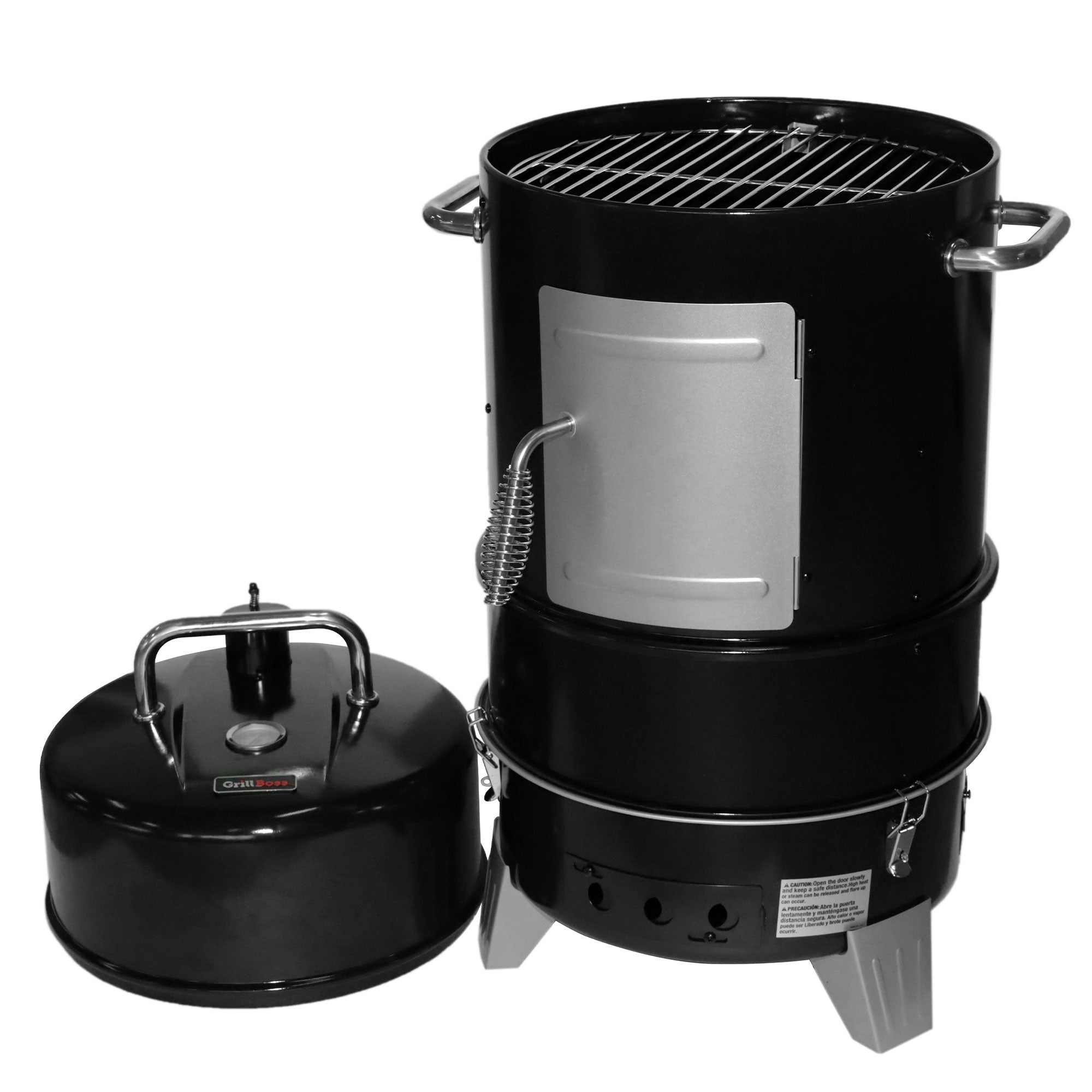 Grill Boss Vertical Charcoal Smoker, 4 Tier, 564 Square Inch Cooking Area, Black - VMInnovations