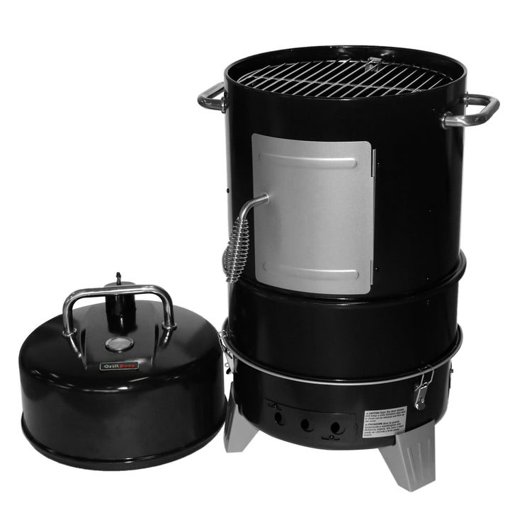 Grill Boss Charcoal Smoker, 4 Tier, 564 Sq In Cooking Area, Black (For Parts)