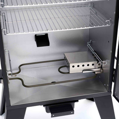Grill Boss 1500 Watt Electric Smoker w/531 Sq In Cooking Area, Black (Open Box)