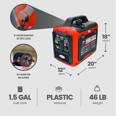 Simpson Cleaning SIG2218 1,800 Watt Portable Generator w/ LED Display (Open Box) - VMInnovations