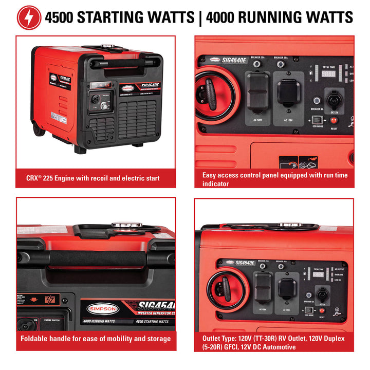 Simpson Cleaning Gas Generator and Portable Power Station for Camping (Open Box)