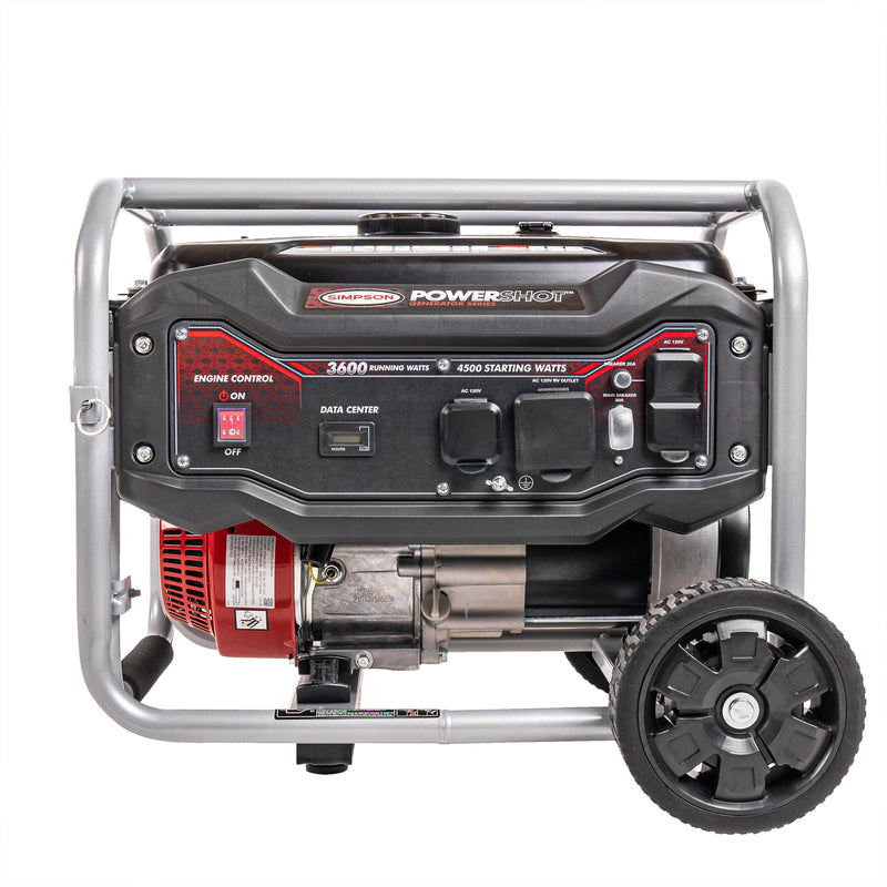 SIMPSON PowerShot Portable 3,600 Watt Generator with Roll Cage Frame Protection