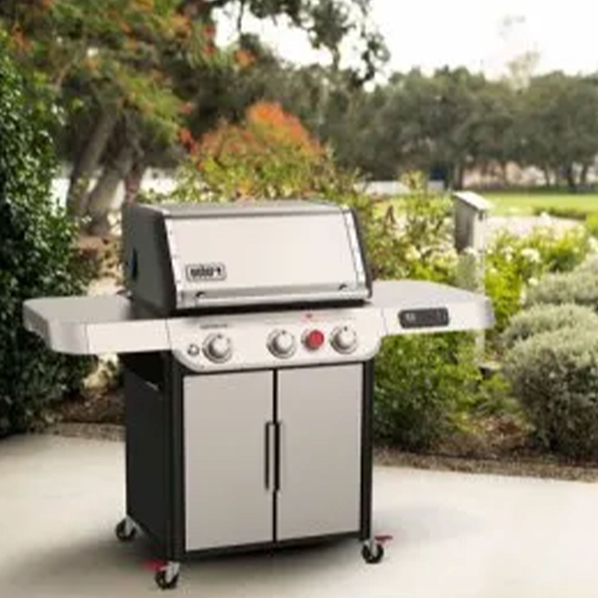 Weber Genesis SX-325s Smart Tech 3 Burner LP Gas Grill with Sear Burner, Silver - VMInnovations