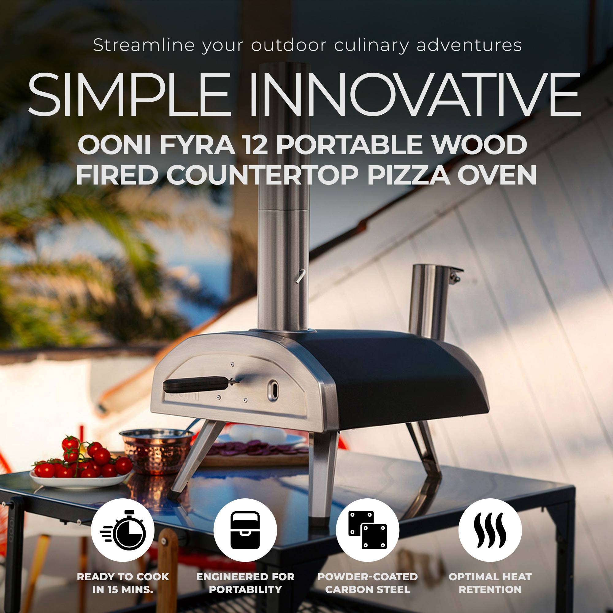 Ooni Fyra 12 Portable Wood Fired Pizza Oven Ideal for Outdoor Kitchen(For Parts) - VMInnovations