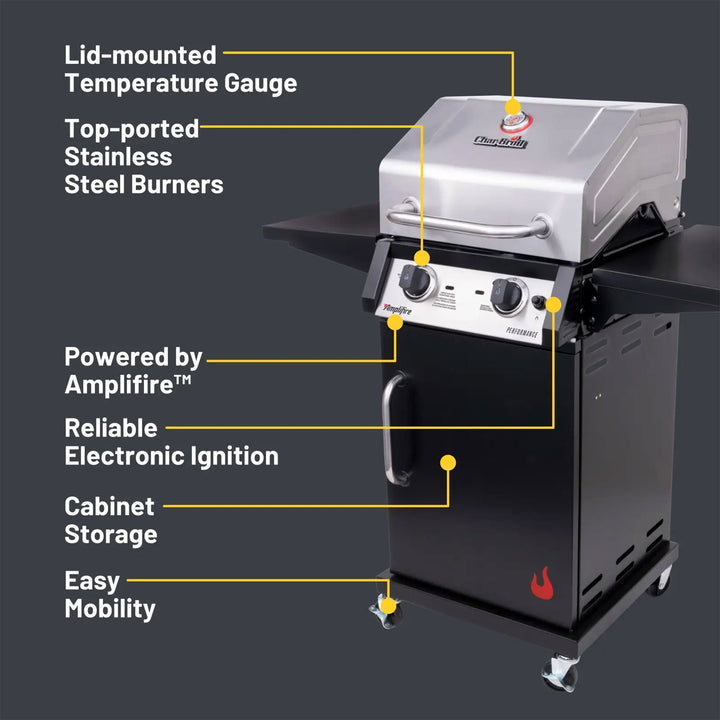 Char-Broil Performance Series Amplifire 2 Burner Gas Grill with Steel Grates