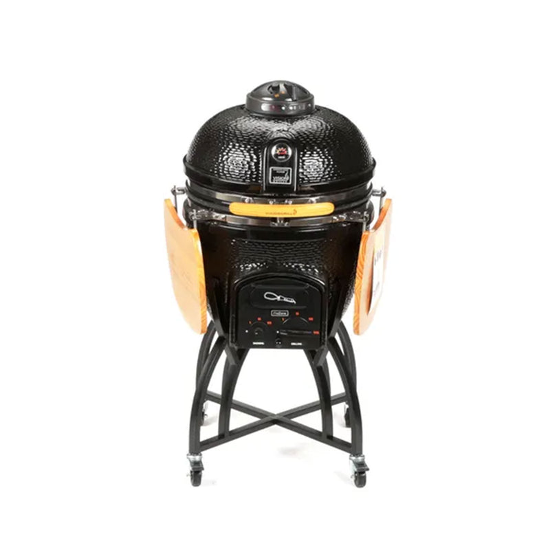 Vision Grills C Series Ceramic Kamado Charcoal Grill with Super Bundle, Black