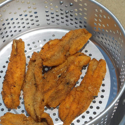 Metal-Fusion Import Outdoor Fish Fryer with 10 Quart Aluminum Fry Pan and Burner