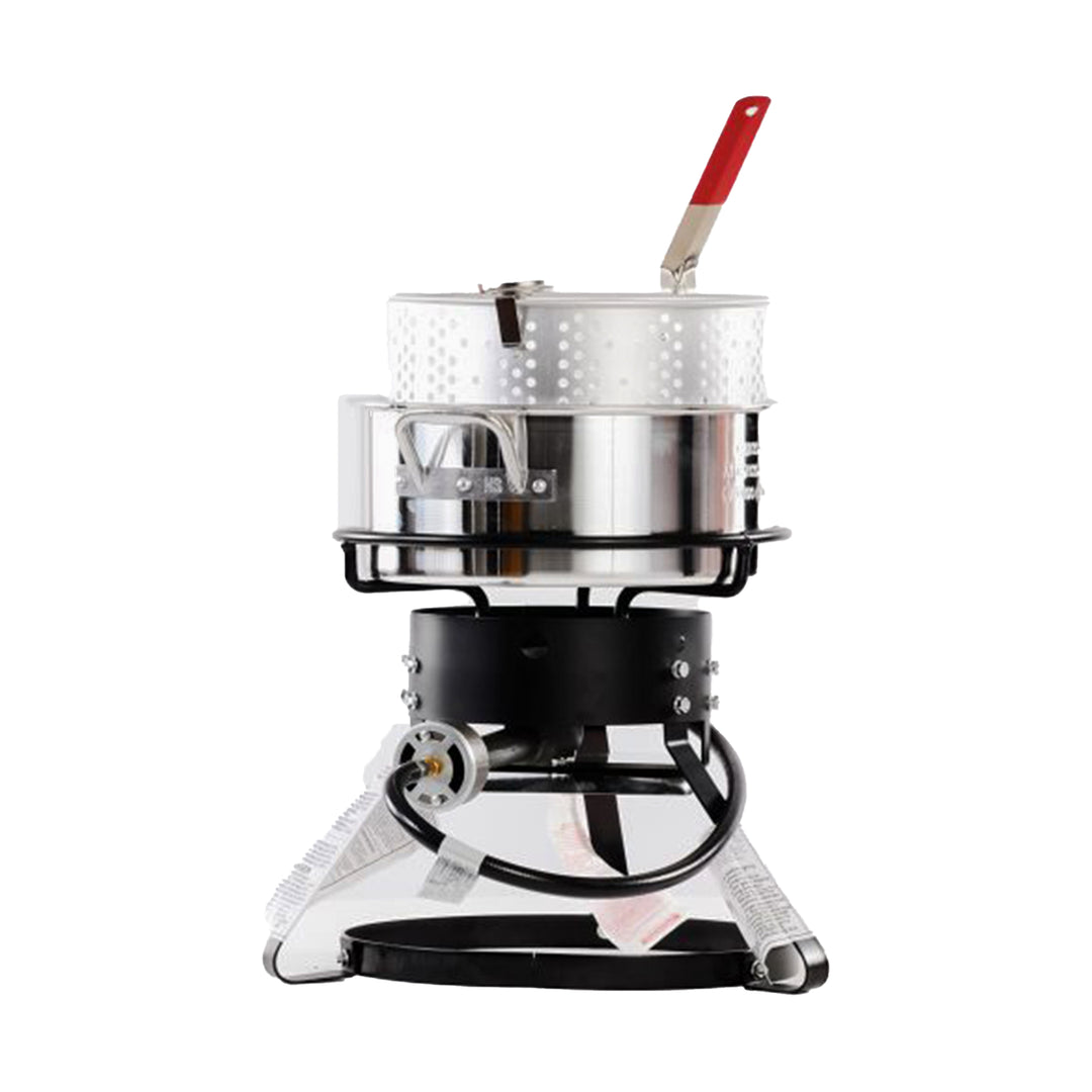 Metal-Fusion Outdoor Fish Fryer w/10 Qt Aluminum Fry Pan and Burner (Open Box) - VMInnovations