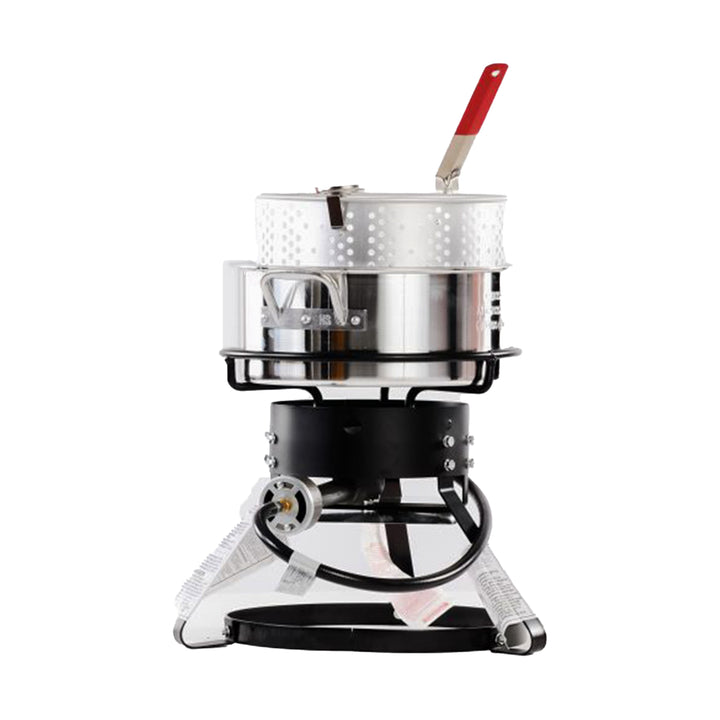 Metal-Fusion Outdoor Fish Fryer w/10 Qt Aluminum Fry Pan and Burner (Open Box) - VMInnovations