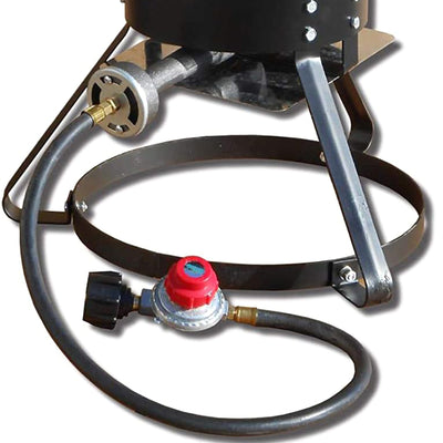Metal-Fusion Import Outdoor Fish Fryer with 10 Quart Aluminum Fry Pan and Burner - VMInnovations