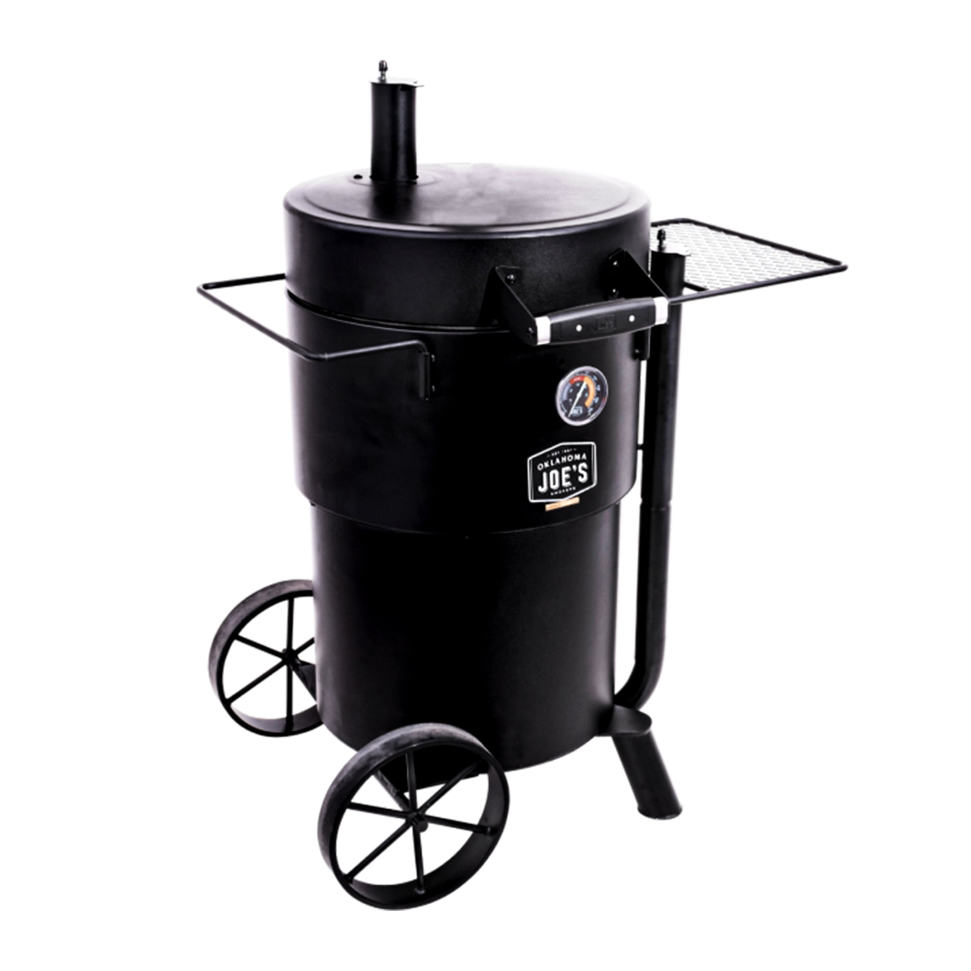 Char-Broil Oklahoma Joes Bronco Barrel Drum Smoker with Porcelain Coated Steel - VMInnovations