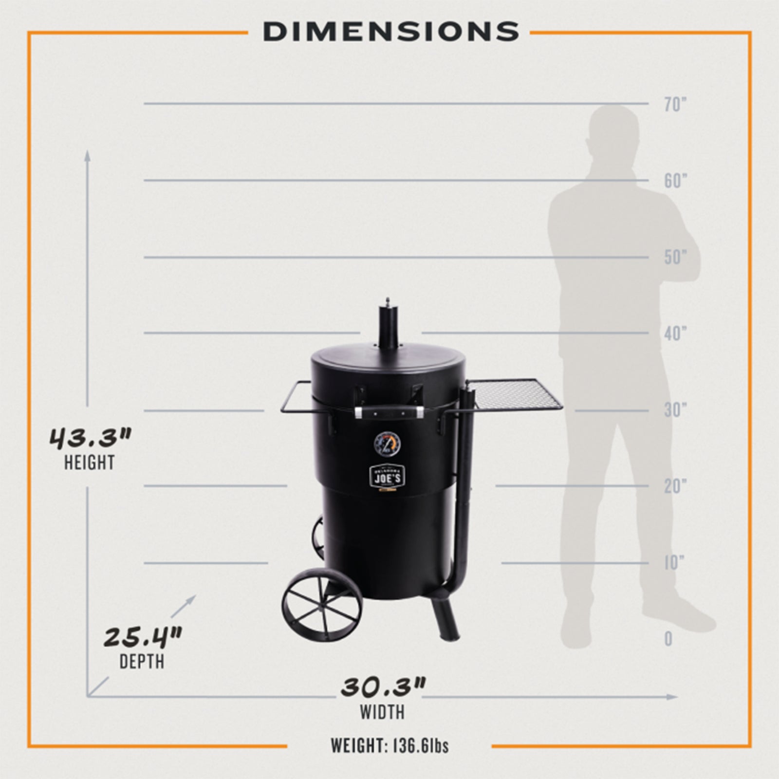 Char-Broil Oklahoma Joes Bronco Barrel Drum Smoker with Porcelain Coated Steel - VMInnovations