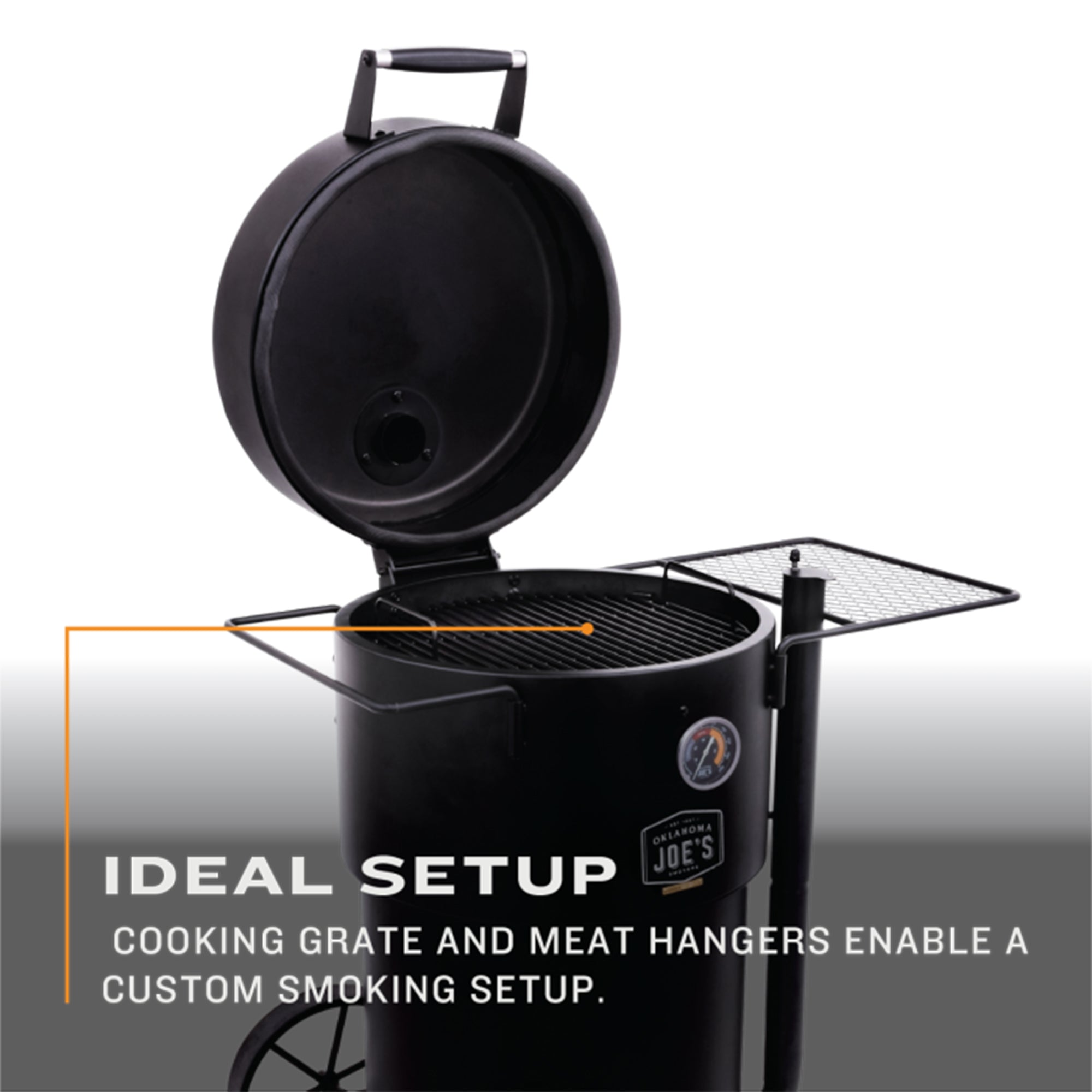 Char-Broil Oklahoma Joes Bronco Barrel Drum Smoker with Porcelain Coated Steel - VMInnovations