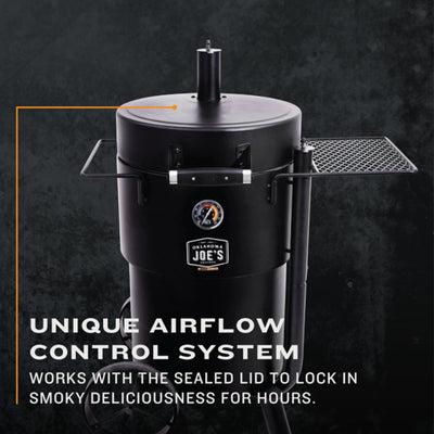 Char-Broil Oklahoma Joes Bronco Barrel Drum Smoker with Porcelain Coated Steel - VMInnovations