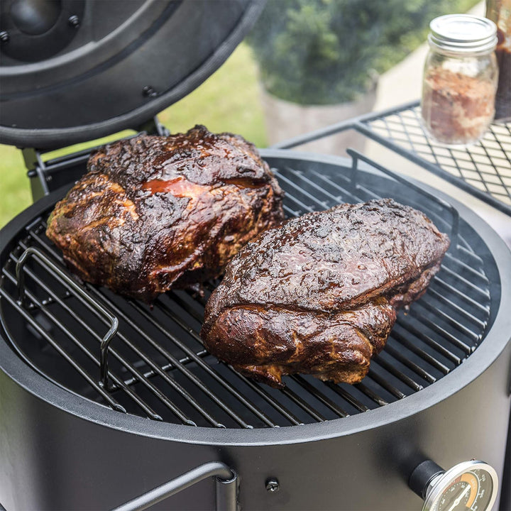 Char-Broil Oklahoma Joes Bronco Barrel Drum Smoker with Porcelain Coated Steel