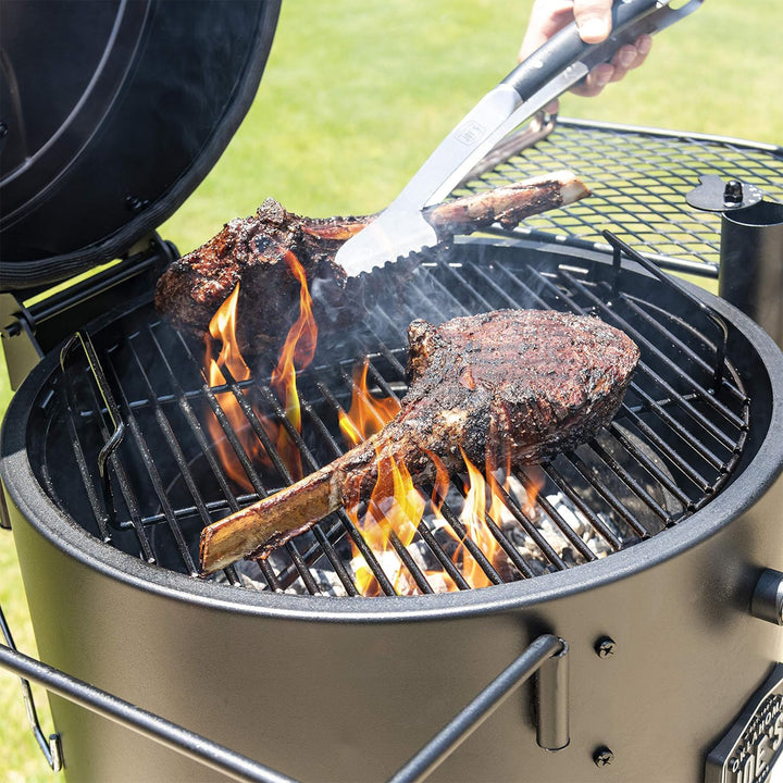 Char-Broil Oklahoma Joes Bronco Barrel Drum Smoker with Porcelain Coated Steel