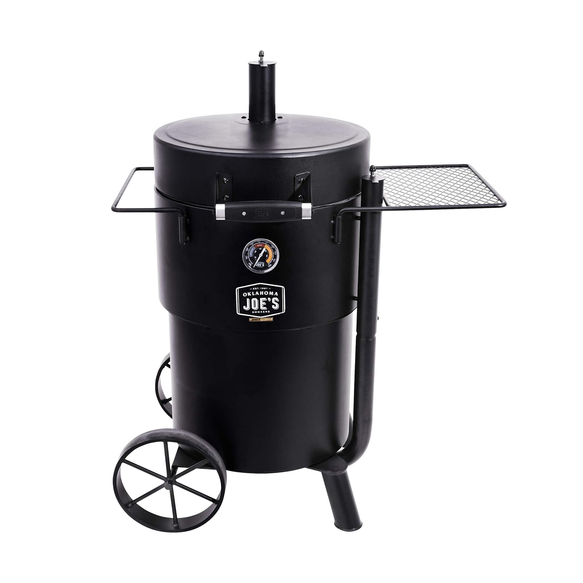 Char-Broil Oklahoma Joes Bronco Barrel Drum Smoker with Porcelain Coated Steel - VMInnovations