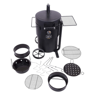 Char-Broil Oklahoma Joes Bronco Barrel Drum Smoker with Porcelain Coated Steel - VMInnovations