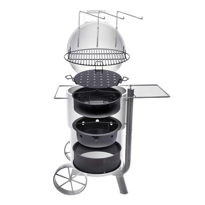 Char-Broil Oklahoma Joes Bronco Barrel Drum Smoker with Porcelain Coated Steel - VMInnovations