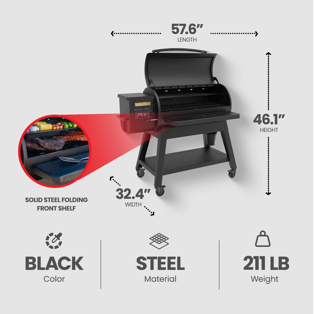 Louisiana Grills 1200 Black Label Series WiFi & Bluetooth Pellet Grill(Open Box) - VMInnovations