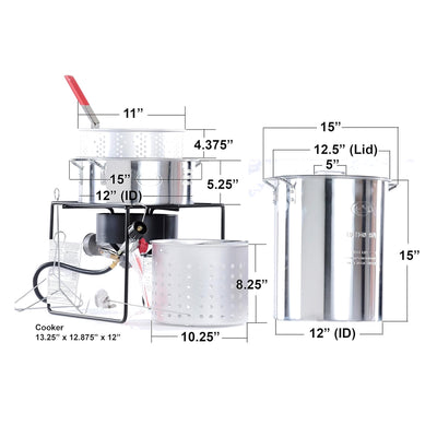 King Kooker 29qt Propane Outdoor Deep Frying & Boiling Package(Open Box) - VMInnovations