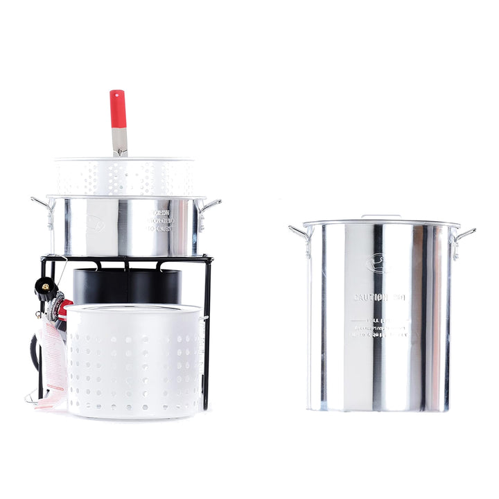 King Kooker Portable 29 Quart Propane Outdoor Deep Frying and Boiling Package - VMInnovations
