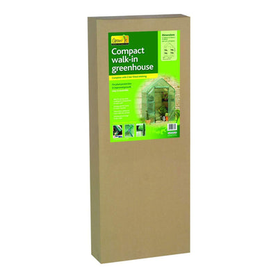 Gardman Walk In Greenhouse with 2 Tier Shelving Unit & Zippered Door (Open Box)