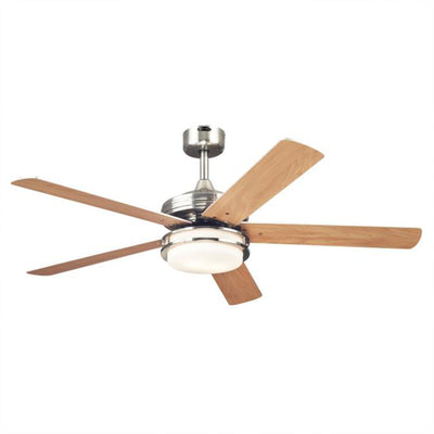 Westinghouse Castle Ceiling Fan w/ LED Light, Reversible Blades & Remote, Nickel