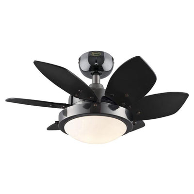 Westinghouse 2 Pack Quince 24" Reversible Ceiling Fan with LED Light, Black - VMInnovations
