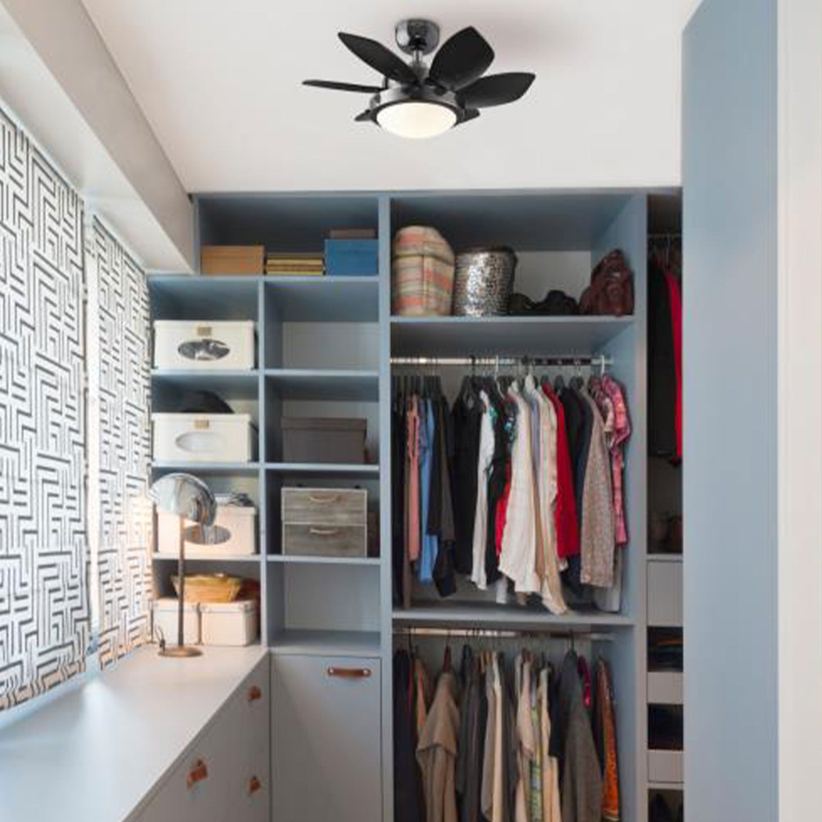 Westinghouse Quince 24" Reversible Ceiling Fan with LED Light, Black/Graphite - VMInnovations