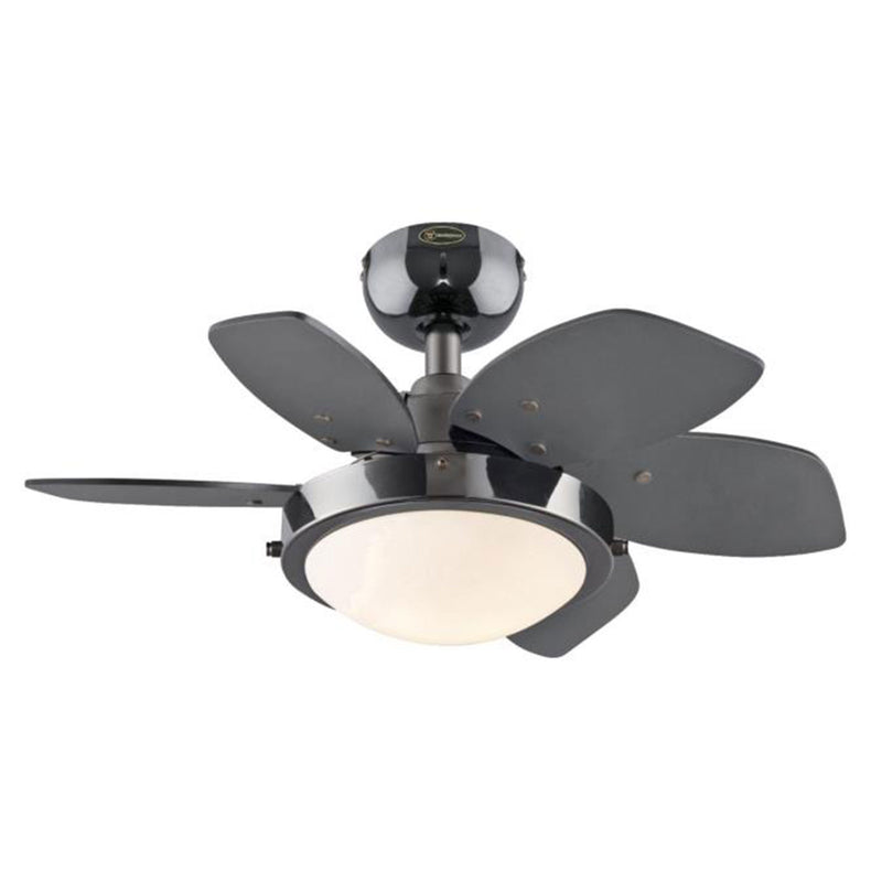 Westinghouse Quince 24" Reversible Ceiling Fan with LED Light, Black/Graphite