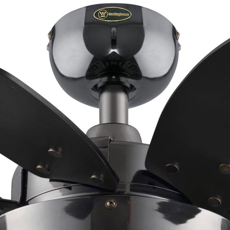 Westinghouse Quince 24" Reversible Ceiling Fan with LED Light, Black/Graphite