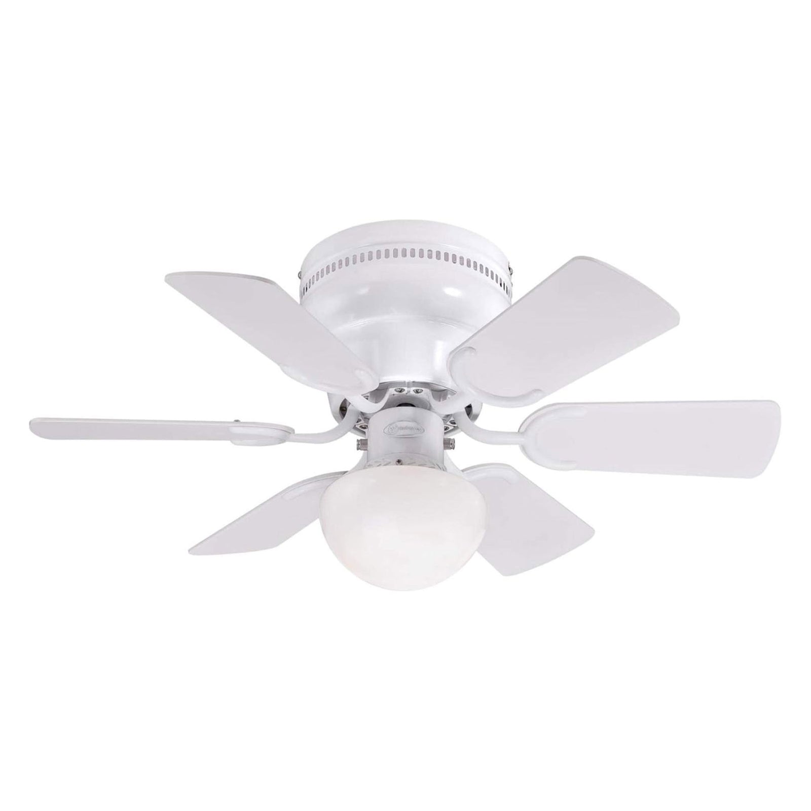 Westinghouse Petite Ceiling Fan with LED Light for Bedroom or Patio, 30", White - VMInnovations