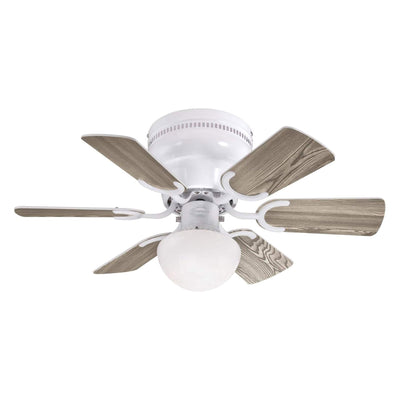 Westinghouse Petite Ceiling Fan with LED Light for Bedroom or Patio, 30", White