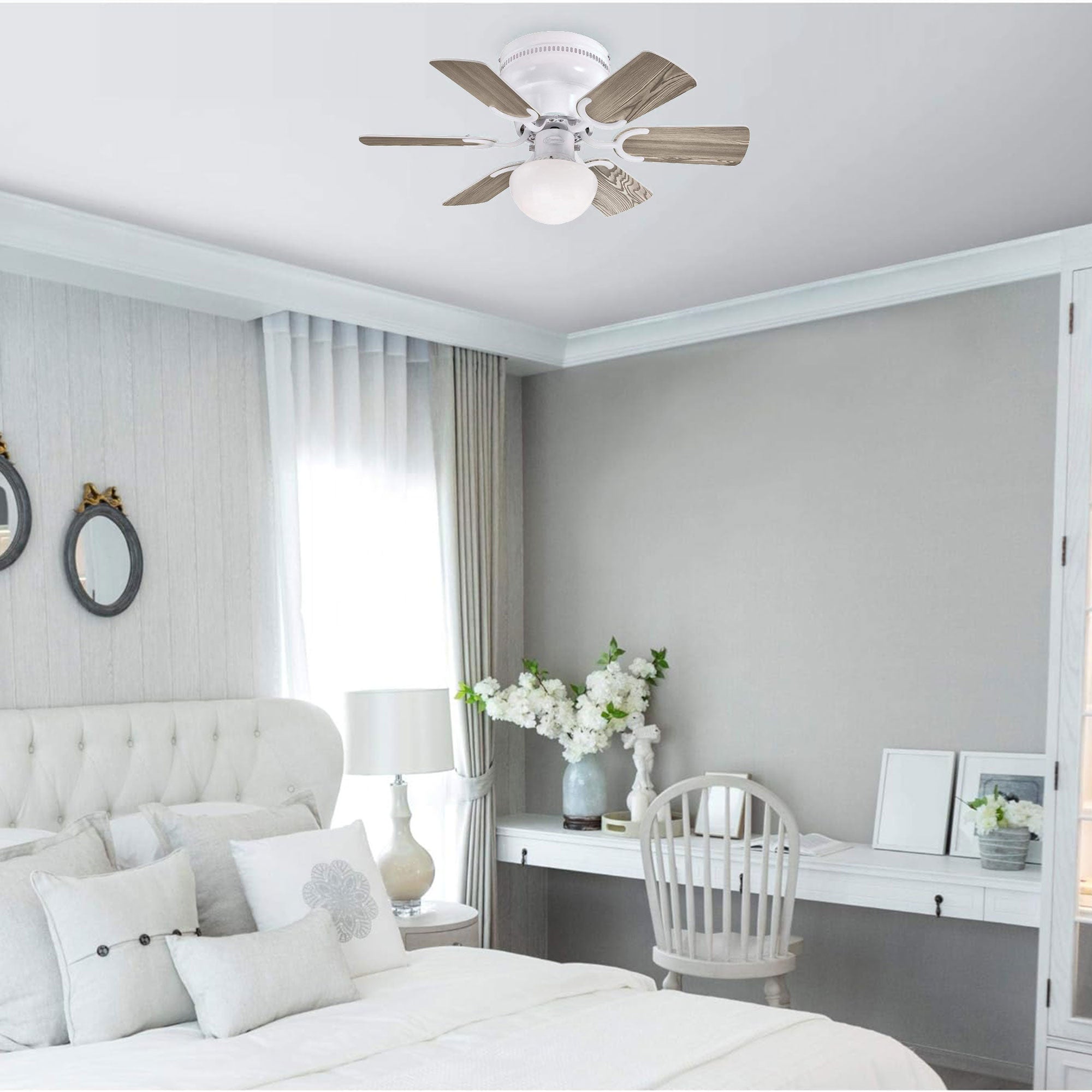Westinghouse 2 Pack Petite Ceiling Fan w/LED Light for Bedroom/Patio, 30", White