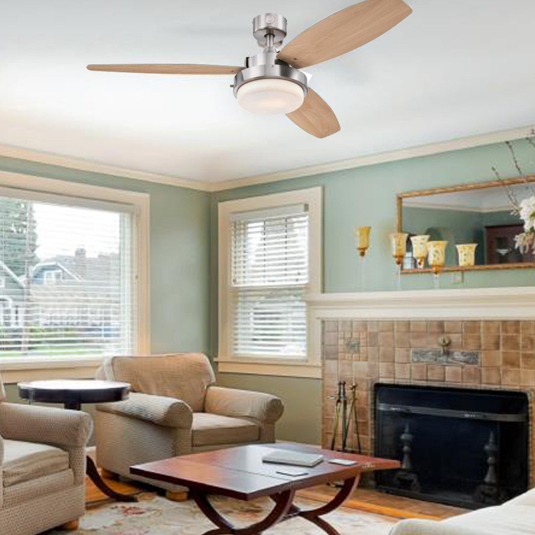 Westinghouse 42 Inch Alloy Ceiling Fan with Reversible Blades, Nickle (Open Box)